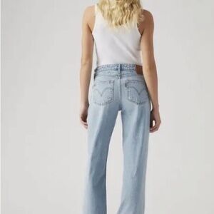 Levi's Women's Low Loose Blasted Stone Clean Straight Leg Jeans